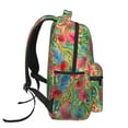 thumbnail image 3 of Disketp Peacock Feathers And Flowers Backpack for Men and Women - Lightweight Backpack Classical with Multi-pockets Casual Daypack for College Workplace Travel, 3 of 5