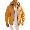 thumbnail image 3 of Tqyyweavej Mens Rain Jacket Waterproof Windproof Outdoor Raincoat with Zip Pocekts Hooded Drawstring Windbreaker for Hiking, Cycling, Fishing, 3 of 10