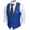 Blue, variant on Men's V-Neck Sleeveless Business Suit Vests Slim Fit Wedding Waistcoat