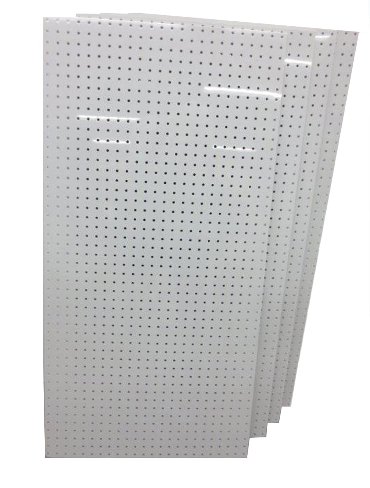(4) 24 In. W x 48 In. H x 1/4 In. D White Polypropylene Pegboards with 9/32 In. Hole Size and 1