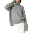 thumbnail image 2 of Sweaters for Women 2025 Lightweight Long Sleeve Turtleneck Knit Sweater Jumper Top Womens Pullover Sweaters, 2 of 7