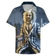 thumbnail image 3 of Beetlejuice Beetlejuice Mens Hawaiian Shirt Summer Casual Short Sleeve Button Down Beach Shirts, 3 of 7