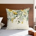 thumbnail image 4 of Green Eucalyptus Leaves Pillow Covers 16x16 Inch, Retro Rustic Botanical Floral Linen Pillowcase with Invisible Zipper, Decorative Throw Pillow Covers Cushion Case for Couch Sofa Bed Living Room, 4 of 9