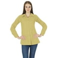thumbnail image 1 of Chemise Boutonnée Manches Longues Kurta Haut en Coton Vêtements pour Femmes, 1 of 1