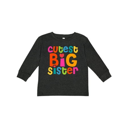 

Inktastic Cutest Big Sister Girls Long Sleeve Toddler T-Shirt