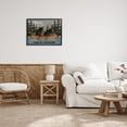 thumbnail image 2 of Stupell Up A Creek Woodland Cabin Canoe Transportation Painting Black Framed Art Print Wall Art, 2 of 8