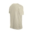 thumbnail image 4 of Men's New Era Cream Chicago Cubs Throwback Meshback Pinstripe T-Shirt, 4 of 4