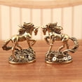 thumbnail image 3 of bestolf Feng Shui Horse Statue 2026 Year of Horse Tabletop Brass Ornaments, 3 of 8