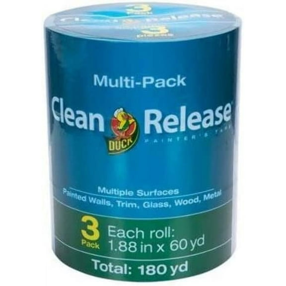 Shurtech 240461 Clean Release 1.88" x 60 yds, Blue - Pack of 3 Rolls