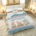 thumbnail image 6 of Easter Gnome 2 Blanket Lightweight Cozy Super Soft Flannel Fleece Throw Big Twin Blankets Home Decor for Bed Living Room 80"x60" Queen for Adult, 6 of 6