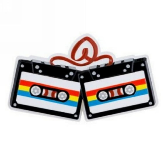 Cassette Tape Couple Personalized Christmas Ornament Kit/Playlist/Taped Music/4x2.5 inch Resin Ornament