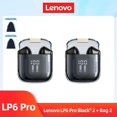 thumbnail image 1 of Lenovo-auriculares inalámbricos LP6 Pro con Bluetooth 5,3, dispositivo de audio deportivo TWS, con batería LED y pantalla Digital qym unisex, 1 of 2