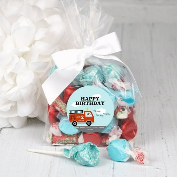 12ct Fire Truck Party Favors Kids Birthday Candy Filled Goodie Bags (12 Pack)