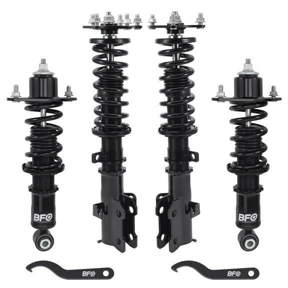 BFO Coilovers for Honda CR-V 2007-2011, Height Adjustable Coilovers Suspension Kit, Preset Damping Shock Absorber Struts, Lowering Kit Black