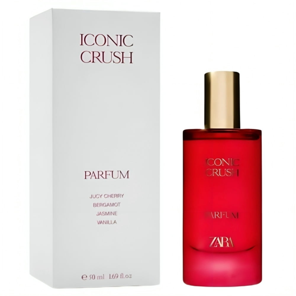 Zara Iconic Crush Women Perfume Indulgent Daring Fragrance Scent with Bergamot Lemon Jasmine Vanilla & Praline EDP Eau de Parfum 50ml (1.7 fl. oz.)