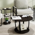 thumbnail image 6 of Manxile Small Round Side Table, 3-Tier Waist Circular End Table with Storage Shelf, Compact Tea Sofa Side Table Small Spaces, Round Corner Coffee Table for Living Room Bedroom,Black Brown, 6 of 6