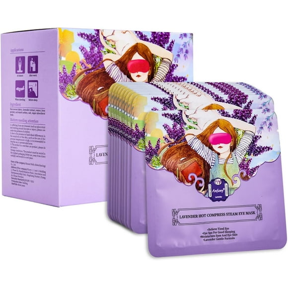 10pcs/Box of Sleep Eye mask Lavender-Flavored Disposable SPA steam Eye mask can Soothe Damp Heat and Protect Eyes for deep Sleep