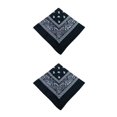 thumbnail image 4 of Soidarity Pañuelo cuadrado de poliéster a la moda, pañuelo para la cabeza de Cachemira, pañuelo multifuncional, accesorios para pañuelos, Negro 2Conjunto, 4 of 6