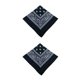 thumbnail image 4 of Soidarity Pañuelo cuadrado de poliéster a la moda, pañuelo para la cabeza de Cachemira, pañuelo multifuncional, accesorios para pañuelos, Negro 2Conjunto, 4 of 6