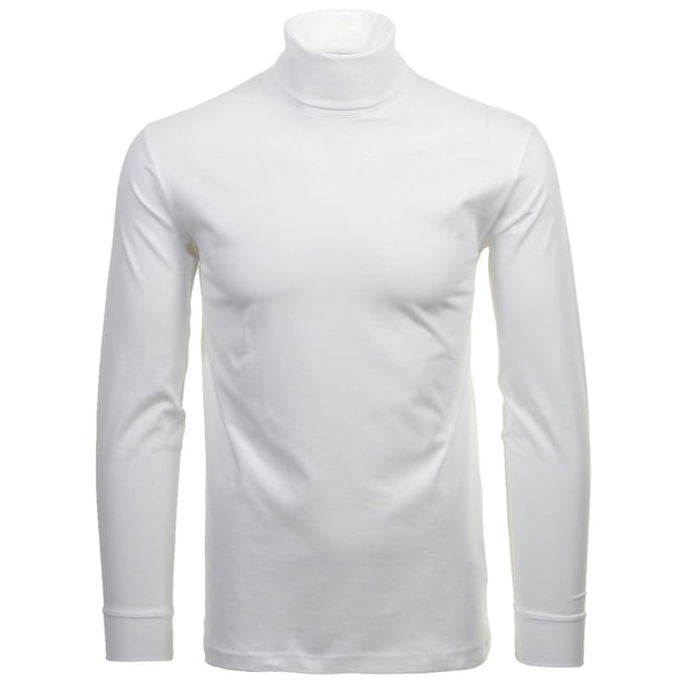 RAGMAN Suéter de Cuello Tortuga para Hombre - Manga Larga Básico Cuello Tortuga Regular Fit, Punto Simple, Color Sólido Blanco 3XL (XXX-Large)