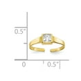 thumbnail image 3 of 10k CZ Toe Ring in 10k Yellow Gold - Size 11, 3 of 3