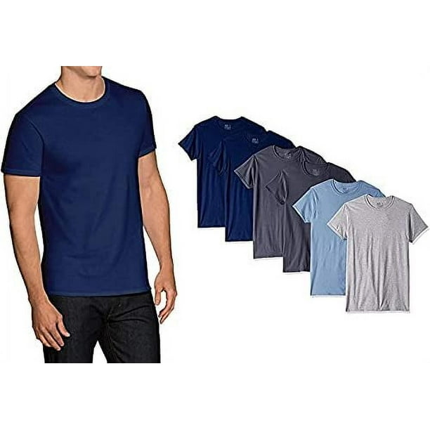 Fruit of the Loom Men's 6Pack TShirts Crew Neck Tag Free Short