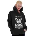 thumbnail image 3 of Only My Dog Understands Me Pet Lover Unisex Plus Fleece Graphic Hoodie Brisco Brands 2X, 3 of 5