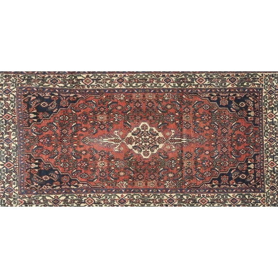 Ahgly Company Indoor Rectangle Traditional Orange Salmon Pink Persian Area Rugs, 4' x 6'