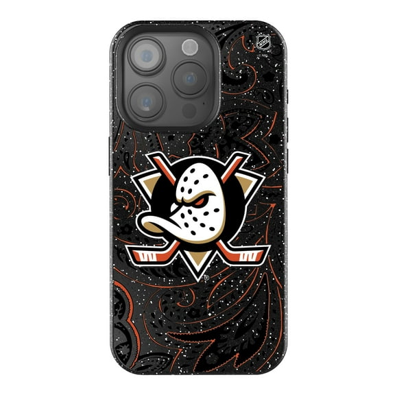 Keyscaper Black Anaheim Ducks Paisley Bling iPhone Case