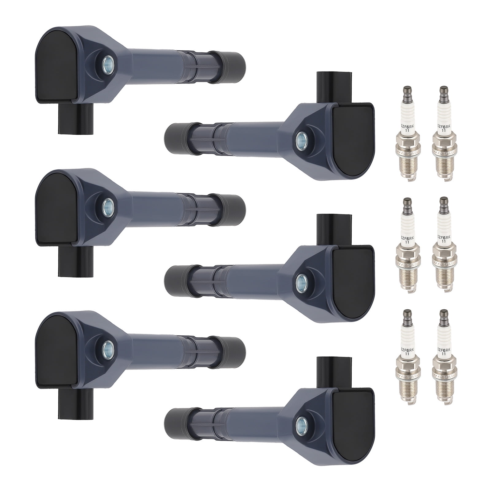 maXpeedingrods UF400 Set of 6 Ignition Coil Pack and Iridium Spark Plugs Fit for Honda Pilot Ridgeline, for Acura MDX Saturn Vue 2003-2008 V6 3.5L, Ignition Coil Kit Replace 12582000 30520PDKA01