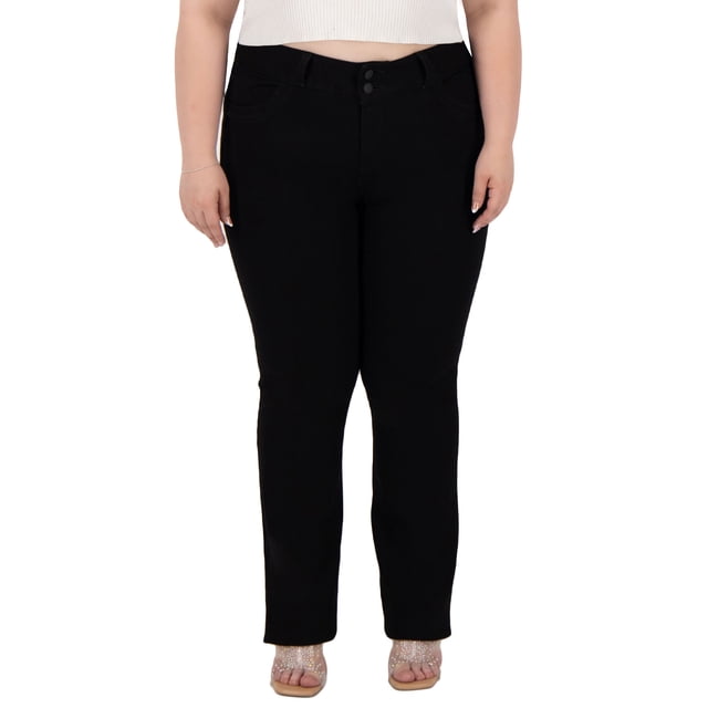 Pantalón Recto Britos Jeans Mujer Curvy Negro 501658
