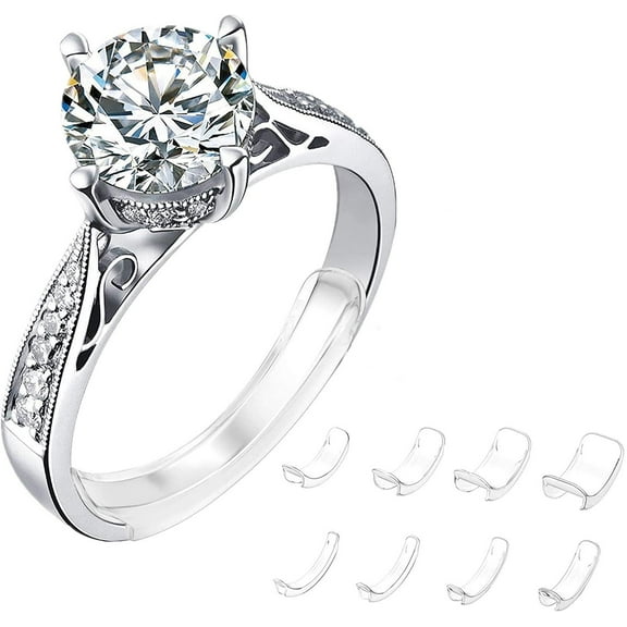 Invisible Ring Size Adjuster for Loose Rings Ring Adjuster Fit Any Rings, Assorted Sizes of Ring Sizer