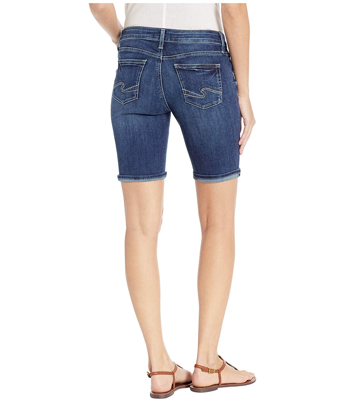 Suki Mid-Rise Curvy Fit Bermuda Shorts 