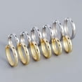 thumbnail image 4 of QQTDFG 925 Sterling Silver Plain Thin Dome Huggie Hoop Earrings F1105-Silver - 14 mm ( inner dia), 4 of 8
