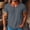 Dark Blue, variant on Cotton Linen T Shirts Mens Scoop Neck Short Sleeve Raw Trim Regukar Fit Basic Tee Casual Top