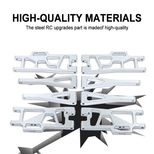 maskred RCGOFFLOW Aluminum Alloy Perfect Style Front Rear Upper Suspension Arm CNC Machined Rc Front Rear Upper Suspension Arm For 1/12 Wltoys 12401 Silver