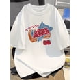 thumbnail image 1 of Camiseta de manga corta 100 % algodón para hombre con estampado de tomate y diseño de texto - Top informal de verano negro, corte regular, cuello redondo, lavable a máquina para ropa informal, ropa có, 1 of 6