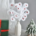 thumbnail image 7 of Furry Christmas Picks Plumage Cuttings - Soft Christmas Tree Topper Stems, Holiday Indoor Xmas Decorations for Wreath Vase Table Centerpiece, 7 of 7