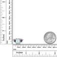 thumbnail image 3 of Gem Stone King 18K Rose Gold Plated Silver Sky Blue Simulated Aquamarine and Blue Created Sapphire 3 Stone Ring for Women (6.49 Cttw, Octagon 12X10MM, Trillion 5X5MM, March Birthstone, Size 5), 3 of 3
