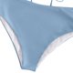 thumbnail image 3 of Trajes de baño para mujer, Trajes de baño para mujer Moda Mujer Color liso Casual Hoja Sin espalda Abertura Cintura alta Bikinis Conjuntos de traje de baño para mujer Traje de baño, 3 of 5