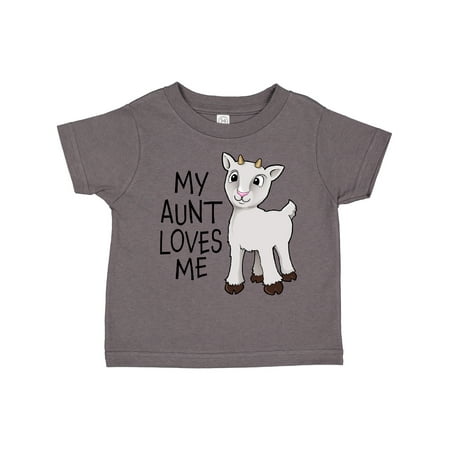 

Inktastic My Aunt Loves Me- Cute Goat Gift Toddler Boy or Toddler Girl T-Shirt