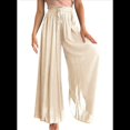 thumbnail image 2 of Pantalones Casuales para Mujer, con Cintura Elástica y Pierna , con Bolsillos. Albaricoque M, 2 of 9