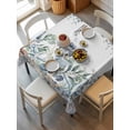 thumbnail image 6 of Spring Eucalyptus Coastal Table Cloth, Summer Blue Starfish Shell Waterproof Tablecloth for Square Tables, Reusable Washable Fabric Table Cover for Restaurant Kitchen Dining Tables 54"x54", 6 of 6