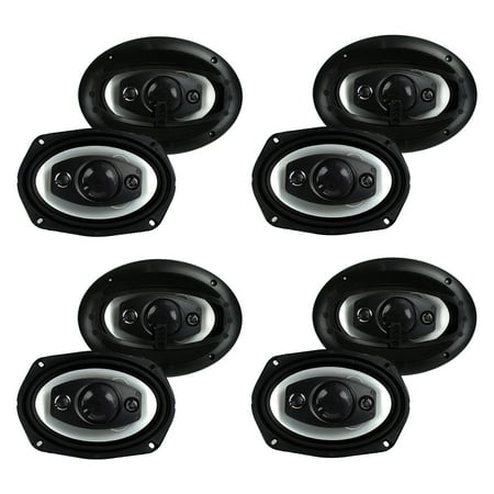 Boss Riot R94 6x9 Inch 500W 4 Way Car Coaxial Audio Speakers Stereo (8 (Best 8 Inch Car Speakers)