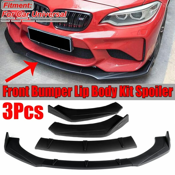 Universal Car Front Bumper Lip Body Kit Spoiler Splitter For BMW Audi