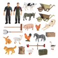 thumbnail image 3 of Figuras de animales de granja, juguetes, figuras de granja, juego portátil de simulación, juguete educativo para niños y niñas, decoración de granja Mini aves de corral, 3 of 8