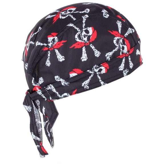 CTM Skull and Crossbones Biker Cap by Wootie (Men)