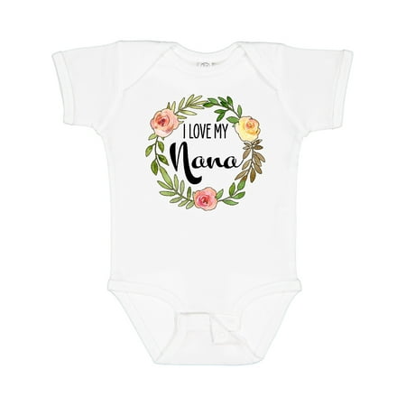 

Inktastic I Love My Nana Flower Wreath Gift Baby Boy or Baby Girl Bodysuit