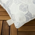 thumbnail image 3 of MARTHA STEWART Modern Banana Leaves Indoor Outdoor Decorative Lumbar Pillow 2-Pack Set, UV Fade Resistant, Water Repellent, Printed Tropical Design, Warm Grey, 11"x18", 3 of 9