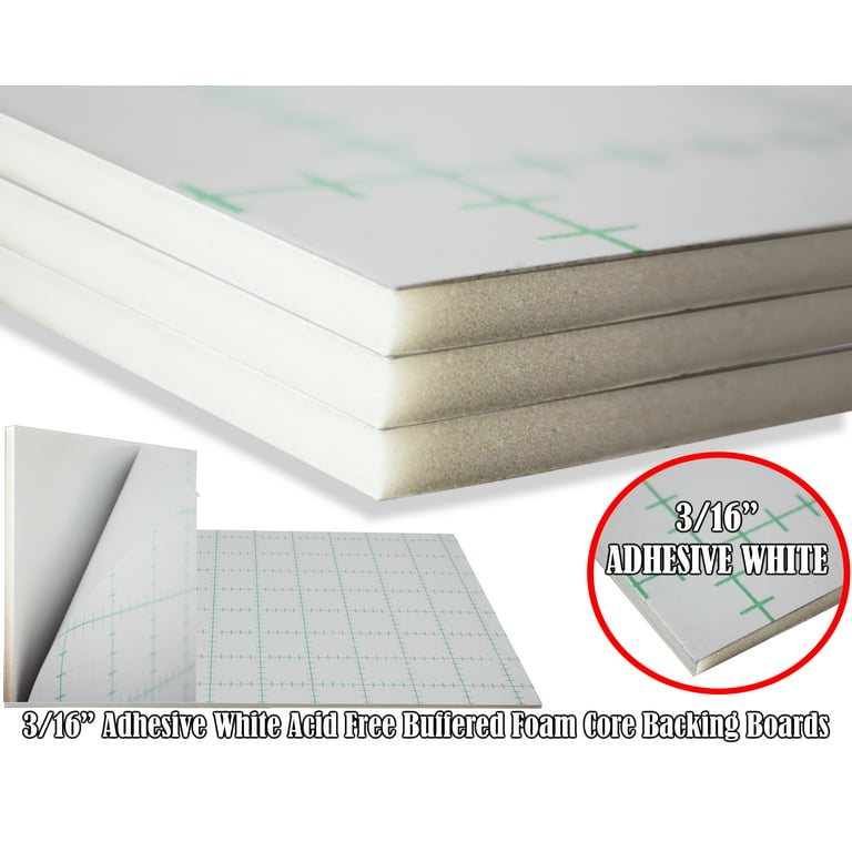 Foam Board 16 x 20 x 3/16 - Premium 12 Pack - White Poster Board Acid Free Double Sided Rigid Lightweight Signboard Foamboard for Crafts